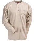 Ariat Large Fr Air Henley Long Sleeve Top Shirt Sand Heather Fire Resistant Lg. Fixed Price $69.95.