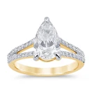 Certified 2.25 Ctw Pear Cut Vs Lab Grown Diamond Engagement Ring 14 Kt Gold. Fixed Price $2740.32.