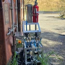 Badger Process Control Panel With Gauges, Valves, And Fire Extinguisher. Fixed Price $77.00.