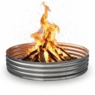 Eclaron 60 Inch Galvanized Steel Fire Pit Ring, 12 Raised Heavy Duty Woo.... Fixed Price $69.23.