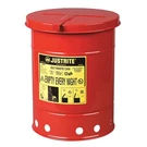 Justrite 09110 Oily Waste CAN,6 Gal.,steel,red 3TCH4. Fixed Price $80.57.