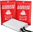 2-PACK Fiberglass Emergency Fire Blanket (39X39 In) For Home, Kitchen, Grill,car. Fixed Price $14.93.