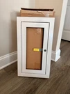 Kidde Semi-recessed 5-POUND Fire Extinguisher Cabinet With Lock Open Box. Fixed Price $49.95.