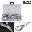 For Assortment 180X 6 Size Aluminum Double Barrel Ferrule Crimping Loop Sleeve. Fixed Price $12.28.