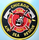 Chicago Fire Dept, Air Sea Rescue Patch. 4". PP89.. Fixed Price $7.99.