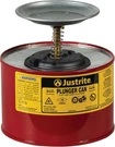 Justrite Plunger Can For Solvents, Quarts Capacity, 7.4" X 7.25" Steel Push-do. Fixed Price $148.27.