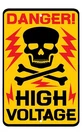 Danger High Voltage Metal Sign - Wall Decor Man Cave Shed Skull Art. Fixed Price $14.95.