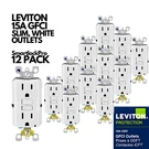 Lot Of Leviton Gfci Duplex Outlet 15A 125V Smartlockpro, White Slim, GFNT1-3W. Fixed Price $108.00.