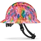 Acerpal Full Brim Non-vented Psychedelic Art Design Matte Finish Osha Hard Hat. Fixed Price $86.52.