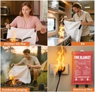 Fire Blanket Pack - 40" X Prepared Emergency For Home And Kit. Fixed Price $94.99.