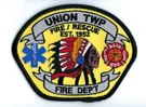 Union Twp. (porter County) Indiana Fire Rescue Dept. Patch - New!. Fixed Price $6.83.