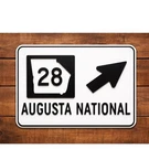 Augusta National Road Sign Exit Street Traffic Highway 28 Georgia Golf Masters. Fixed Price $29.99.