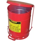 Justrite 09100 Red Galvanized Steel Oily Waste Safety Can W/foot Lever - 6. Fixed Price $106.66.