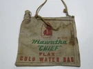 Vtg Hiawatha Chief Water Bag Tent Flax Camp Native Indian Oil Rare Ok Fire 1776. Fixed Price $139.95.