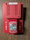 Faraday Wall-mount Horn & Strobe, Red Color W/ Fire Text, #2701. Fixed Price $40.00.