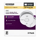 Universal Security Instruments 3-IN-1 Smoke, Fire & Carbon Monoxide Alarm 2-PACK. Fixed Price $44.99.