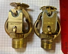 Two Nice Hodgman Brass Fire Sprinkler HEADS,1952 Upright, 1983 Pendant Beautiful. Fixed Price $22.99.