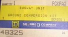 Square Buss Duct Plug Ground Conversion Kit Stab PGK-FA2 100 Amp. Fixed Price $45.00.