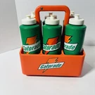 Vtg Gatorade Orange Pack Sport Squeeze Water Carrier Holder W/6 Bottles. Fixed Price $29.99.