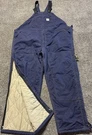 Carhartt Insulated Mens 50X34 Blue Duck Bib Overalls Flame Resistant FRR44. Fixed Price $88.79.