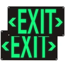 2PACK Photoluminescent Exit Sign Black, 14.25"X 7.5" Glow The Dark Si.... Fixed Price $76.86.