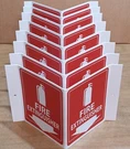 New Lot Of Accuform PSP618 Fire Extinguisher Signs, Wall Mount, Arrow Down. Fixed Price $39.95.