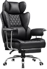 Comhoma Big & Tall Ergonomic Office Chair, Leather, Footrest, Lumbar Support. Fixed Price $142.95.