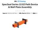 Sti EZD22 Fire Barrier Pathway Kit - Orange. Fixed Price $85.00.