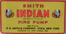D.b. Smith Indian Backpack Fire Tank Pump Reproduction Decal Sticker Label. Fixed Price $24.95.