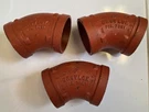 Gruvlok 3" Fig 7051 Grooved 45 Elbow, Ductile Iron 0390117125 Pack Victaulic. Fixed Price $84.99.