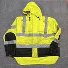 Radians Jacket Mens Xl Yellow Hi Vis Hooded Insulated Reflective RW32-3Z1Y. Fixed Price $29.99.