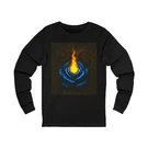 Steampunk Blue Flame Rose Long Sleeve T-shirt Eternal Fire Gears Chains. Fixed Price $38.74.