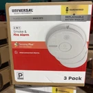 3-PK Universal Hardwired W/ 9V Battery Backup Photoelectric Smoke Detector. Fixed Price $50.00.