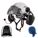 Safety Helmet With Visor, Bluetooth Ear Muffs, Vented Hard Hat, Ansi Certified. Fixed Price $148.74.