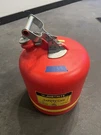 Justrite Red Non-metallic Body Safety Can No. 14501 Gallons. Fixed Price $100.00.